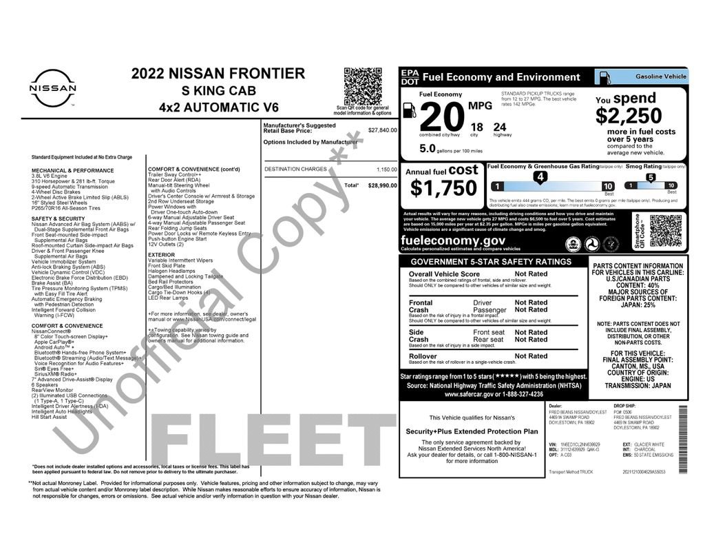 Used 2022 Nissan Frontier S RWD image 16