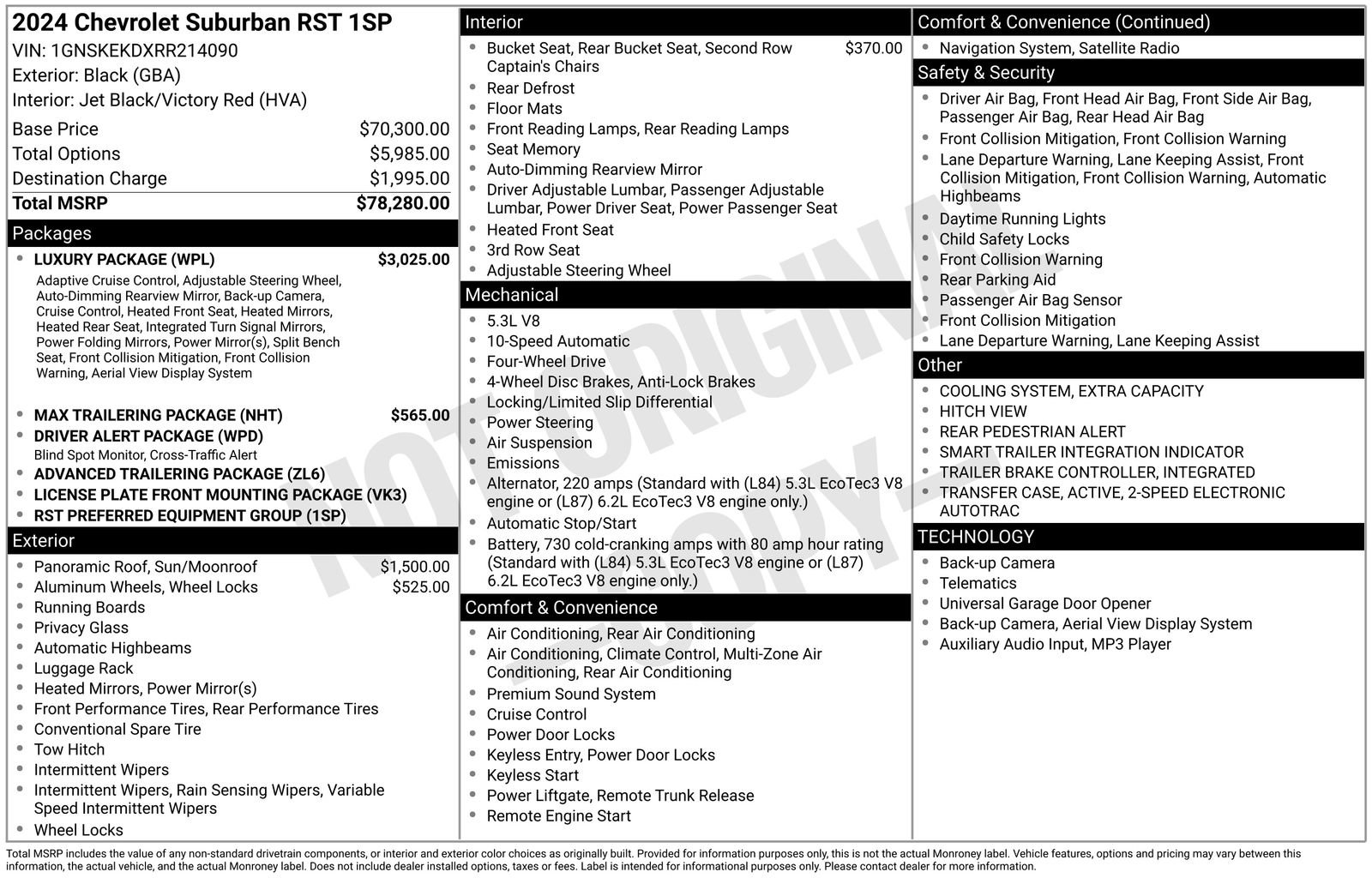 Used 2024 Chevrolet Suburban RST w/ Luxury Package image 30