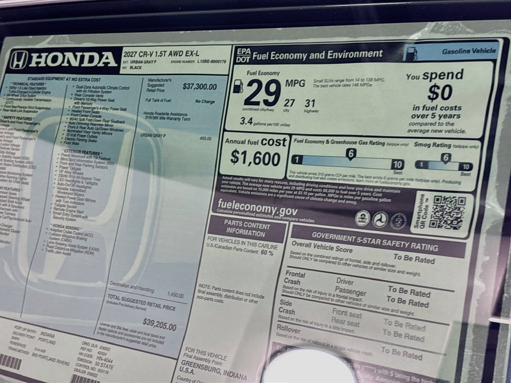 New 2027 Honda CR-V EX-L image 24