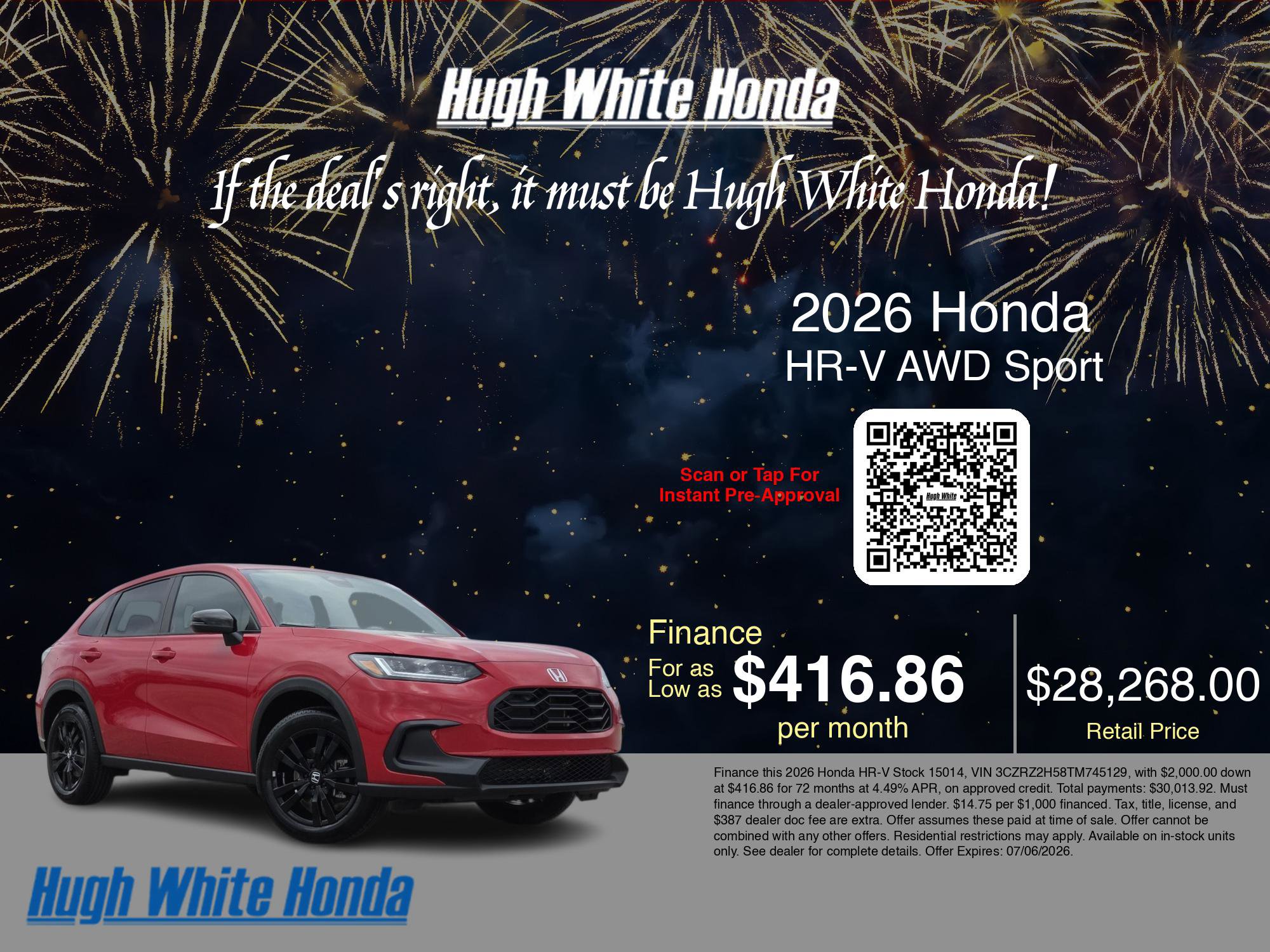 Used 2026 Honda HR-V Sport image 3