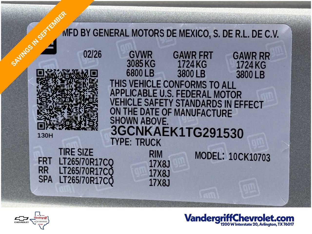 New 2026 Chevrolet Silverado 1500 W/T w/ WT Safety Package AWD/4WD image 22