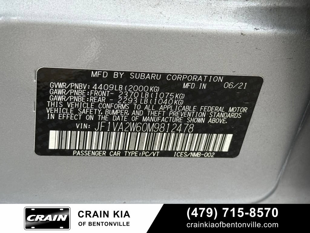 Used 2021 Subaru WRX STI Limited w/ Popular Package #3 (IZT) AWD/4WD image 34