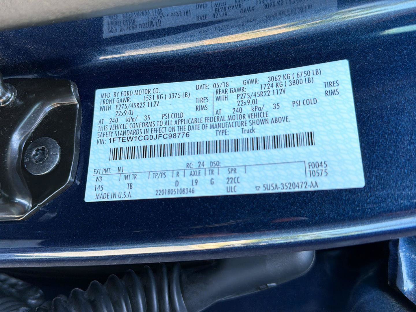 Used 2018 Ford F150 Limited w/ Trailer Tow Package RWD image 46