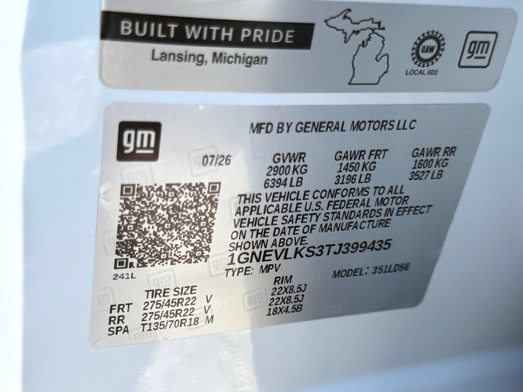New 2026 Chevrolet Traverse RS w/ LPO, Floor Liner Package AWD/4WD image 30
