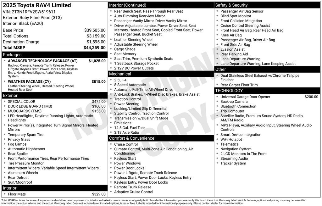 Certified 2025 Toyota RAV4 Limited w/ Advanced Technology Package AWD/4WD image 26