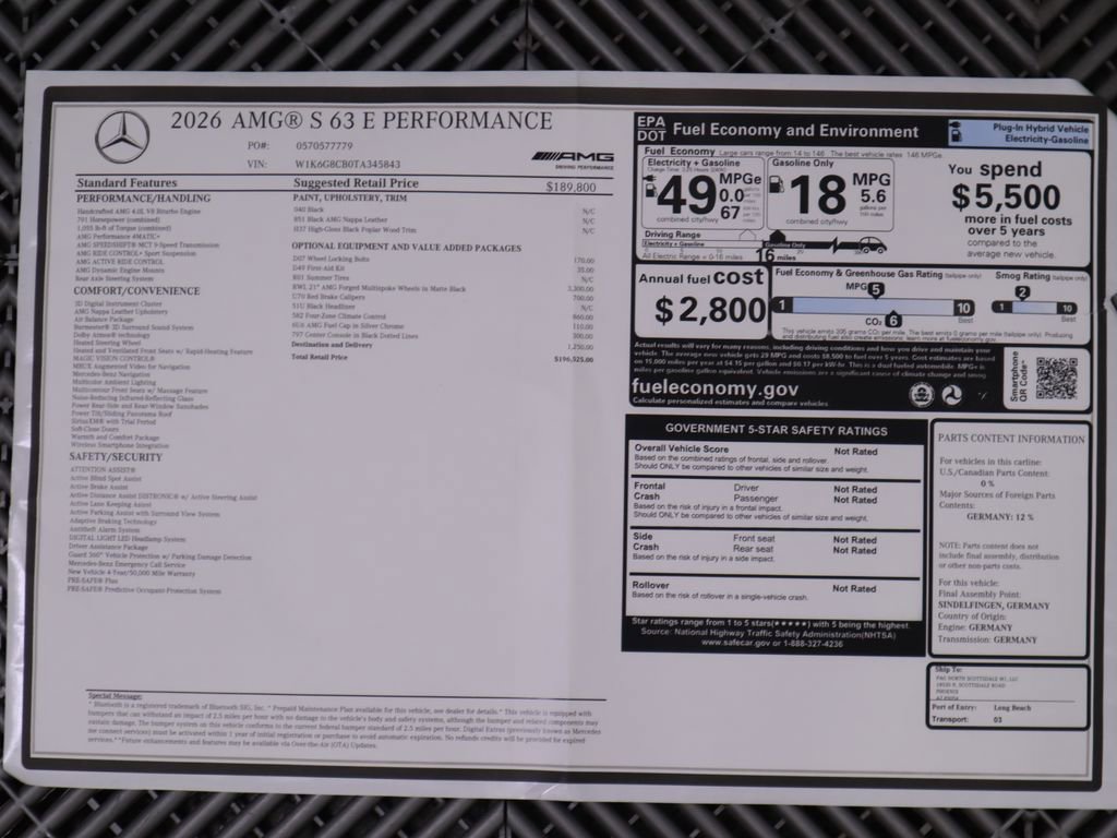 New 2026 Mercedes-Benz S 63 AMG S image 9