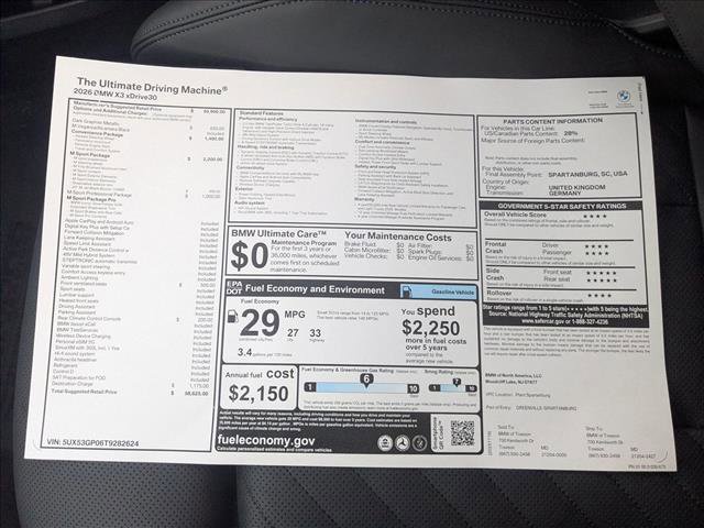 Used 2026 BMW X3 xDrive30 w/ M Sport Package image 19