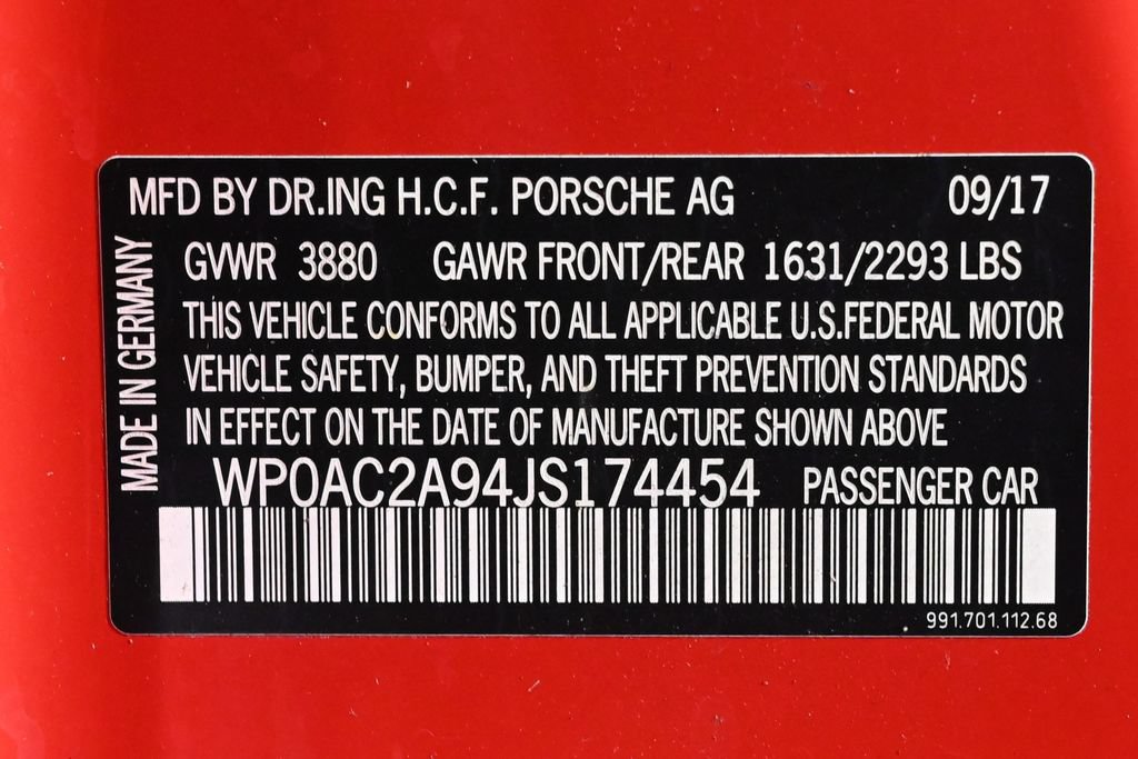 Certified 2018 Porsche 911 GT3 RWD image 30