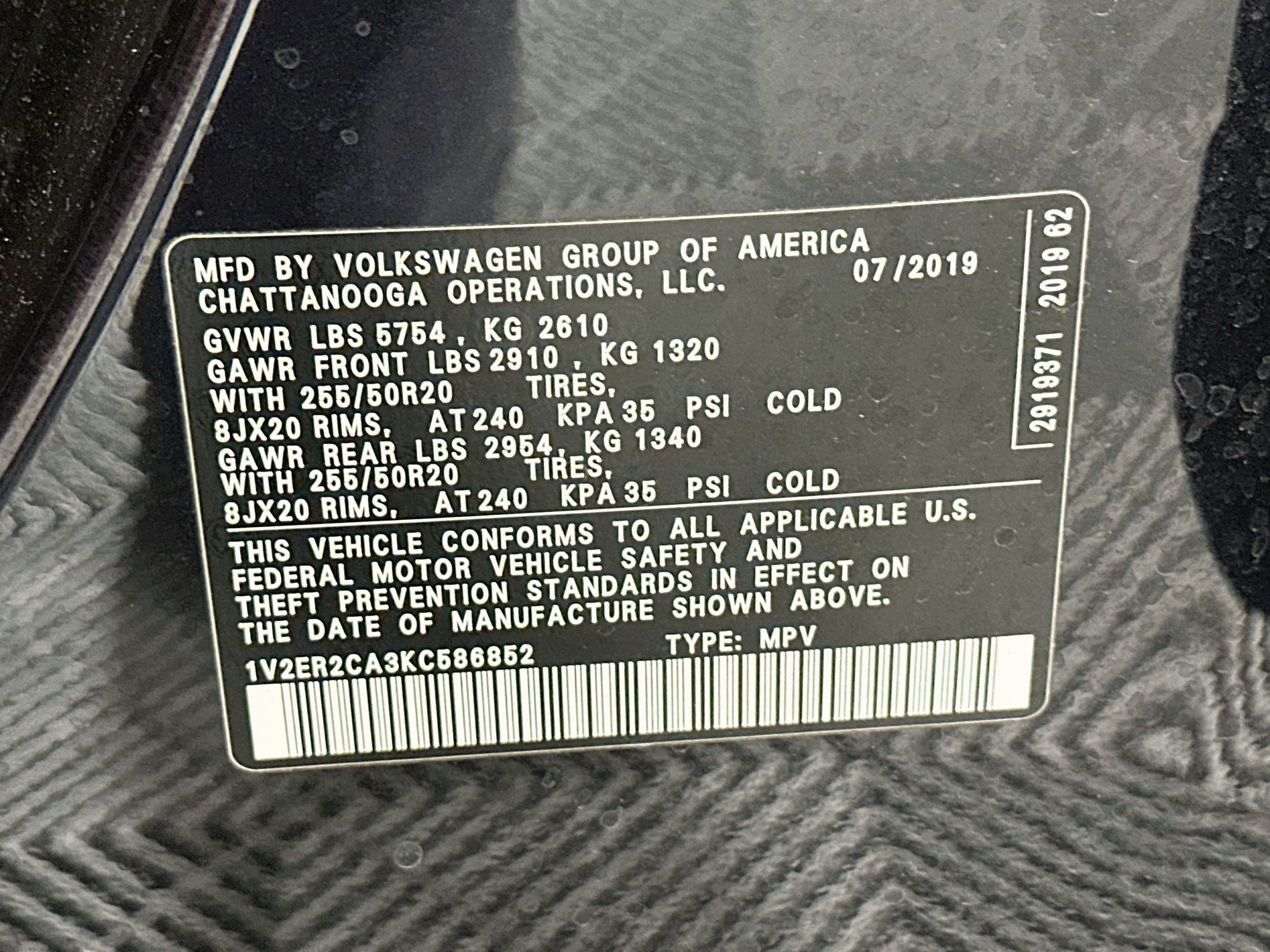 Used 2019 Volkswagen Atlas SEL FWD image 12