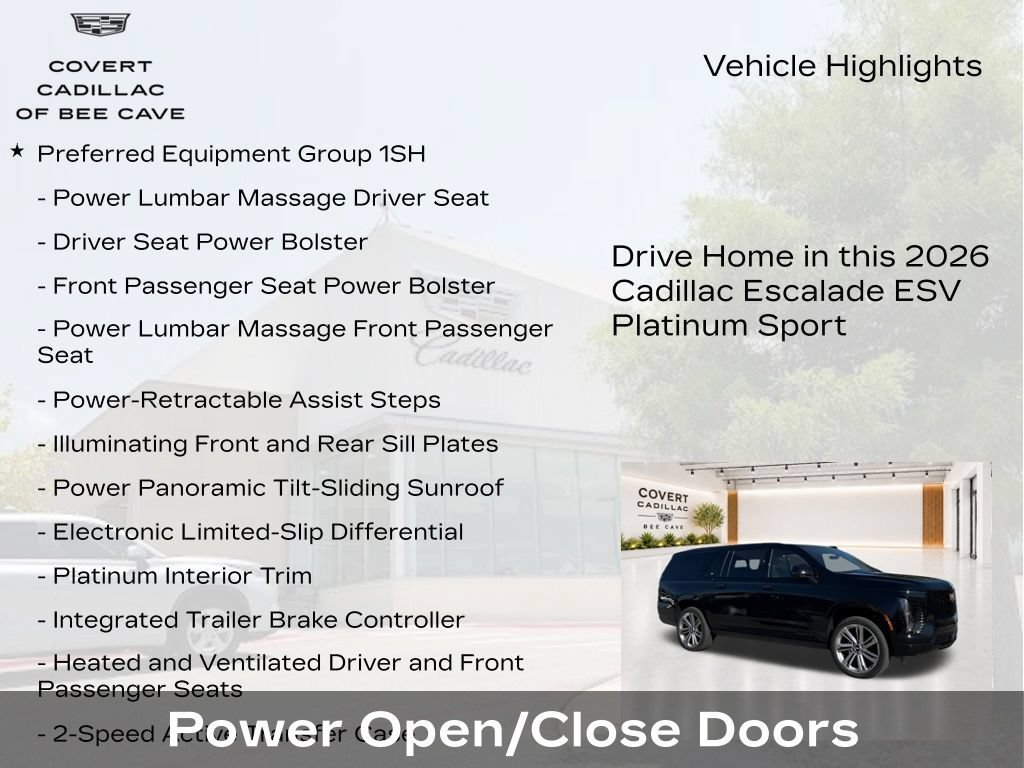 New 2026 Cadillac Escalade ESV Platinum Sport w/ LPO, Floor Liner Package AWD/4WD image 6