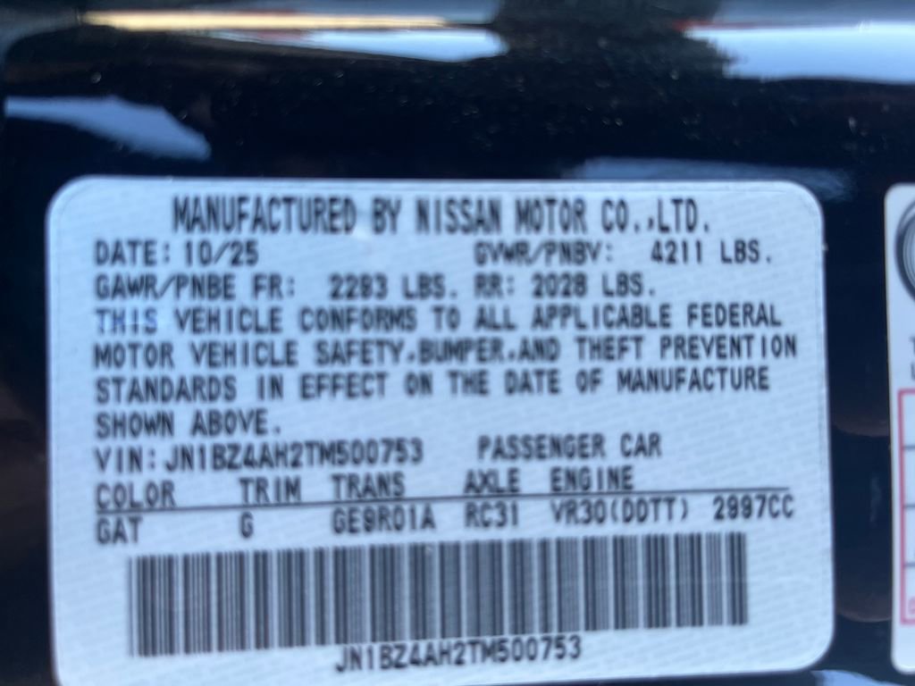 New 2026 Nissan Z Performance w/ Floor Mat Package RWD image 24