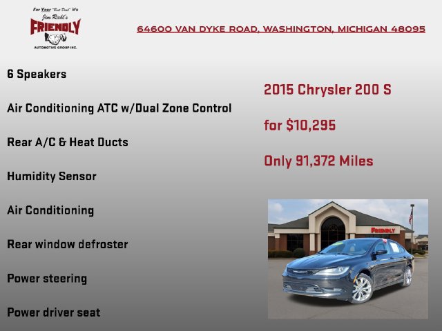 Used 2015 Chrysler 200 S w/ Comfort Group FWD image 15