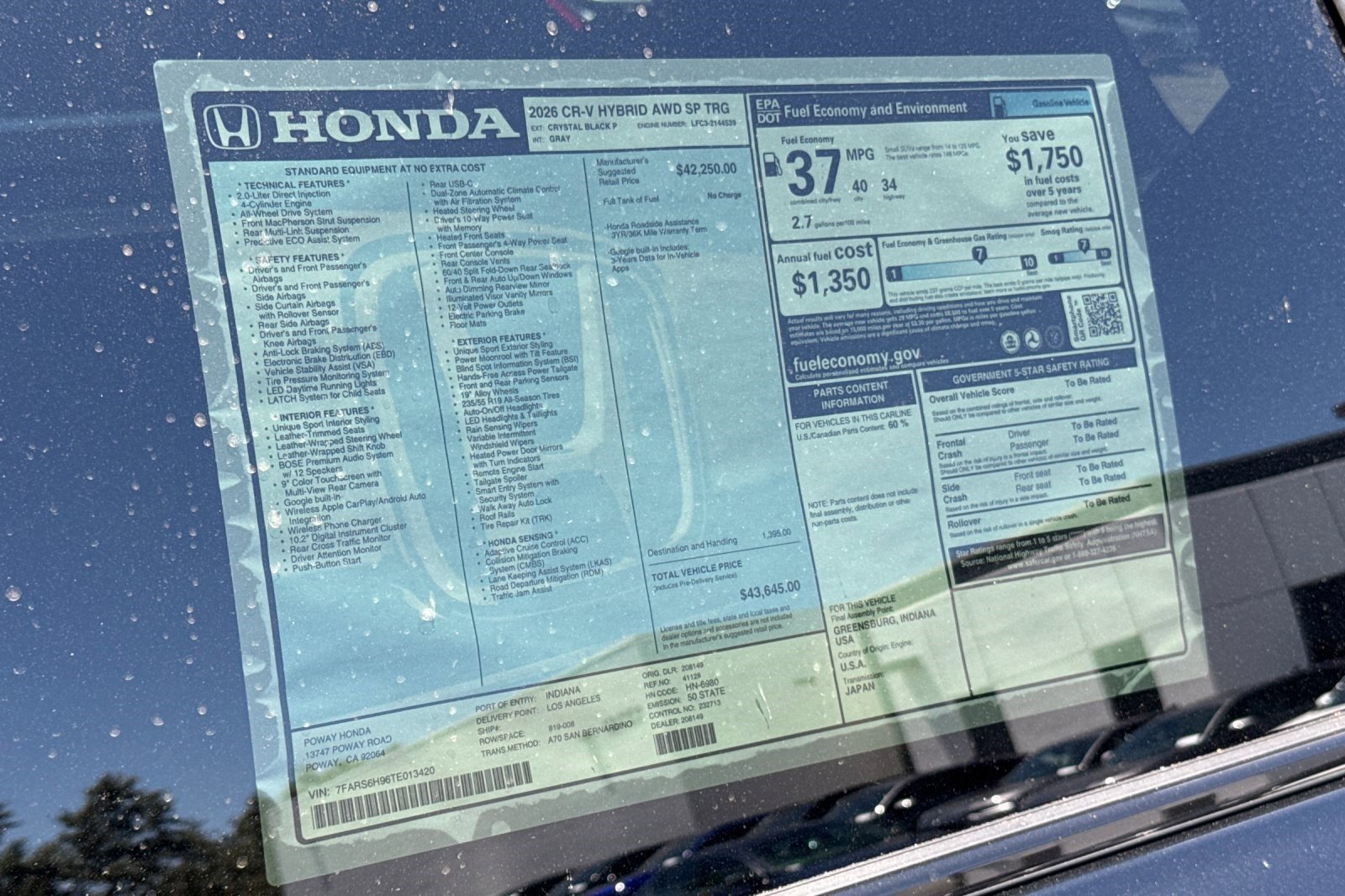 New 2026 Honda CR-V Sport Touring image 33