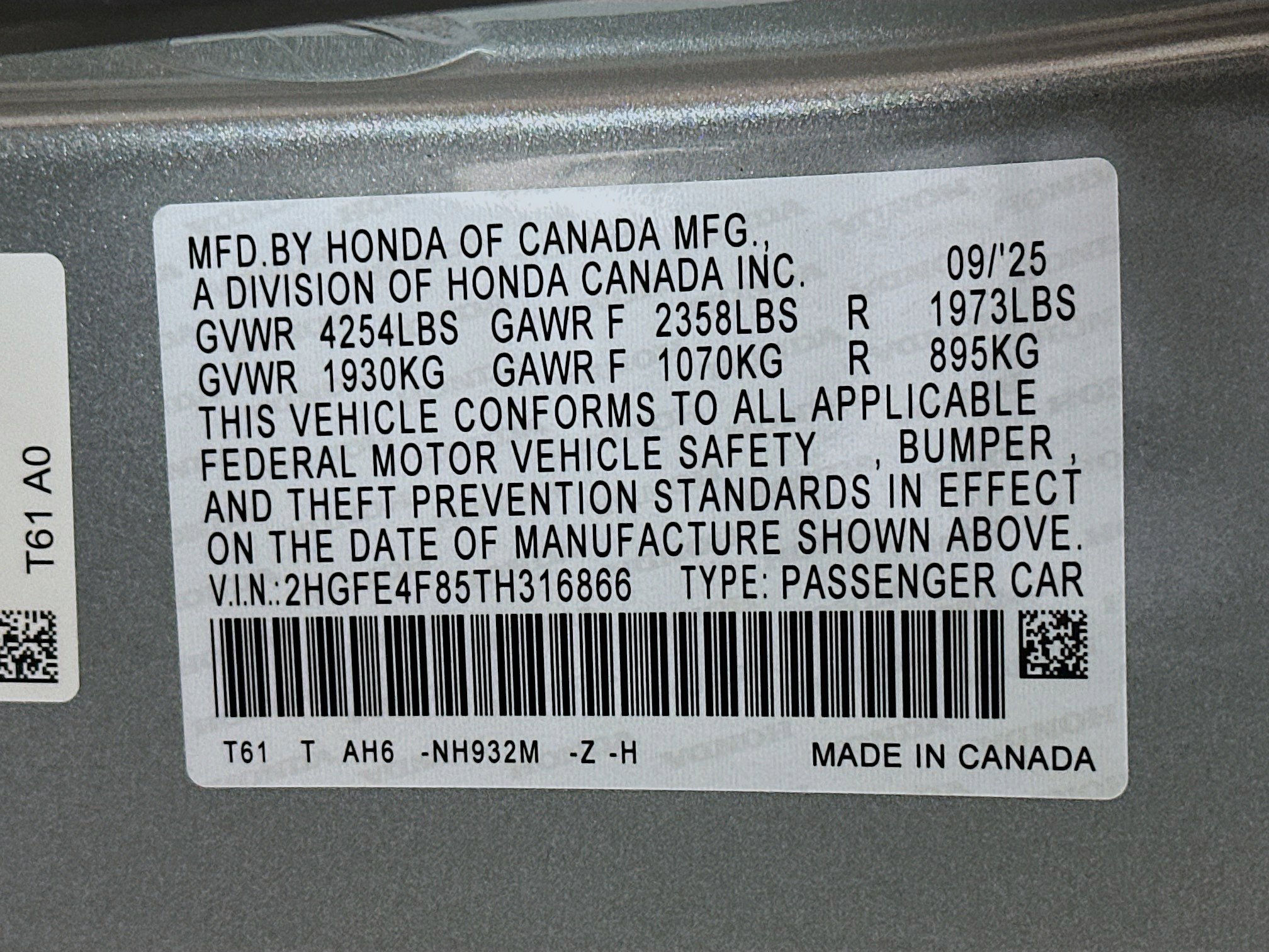 New 2026 Honda Civic Sport image 30