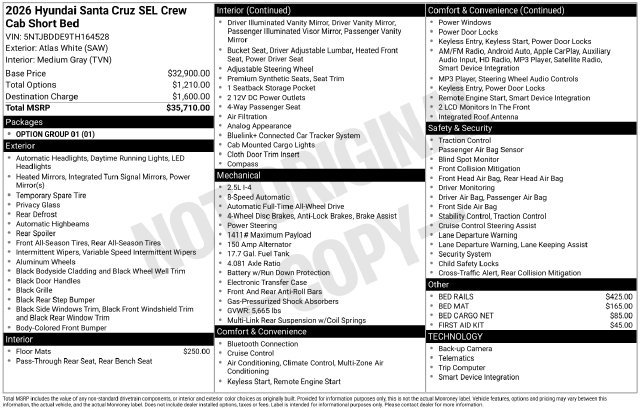 New 2026 Hyundai Santa Cruz SEL AWD/4WD image 4