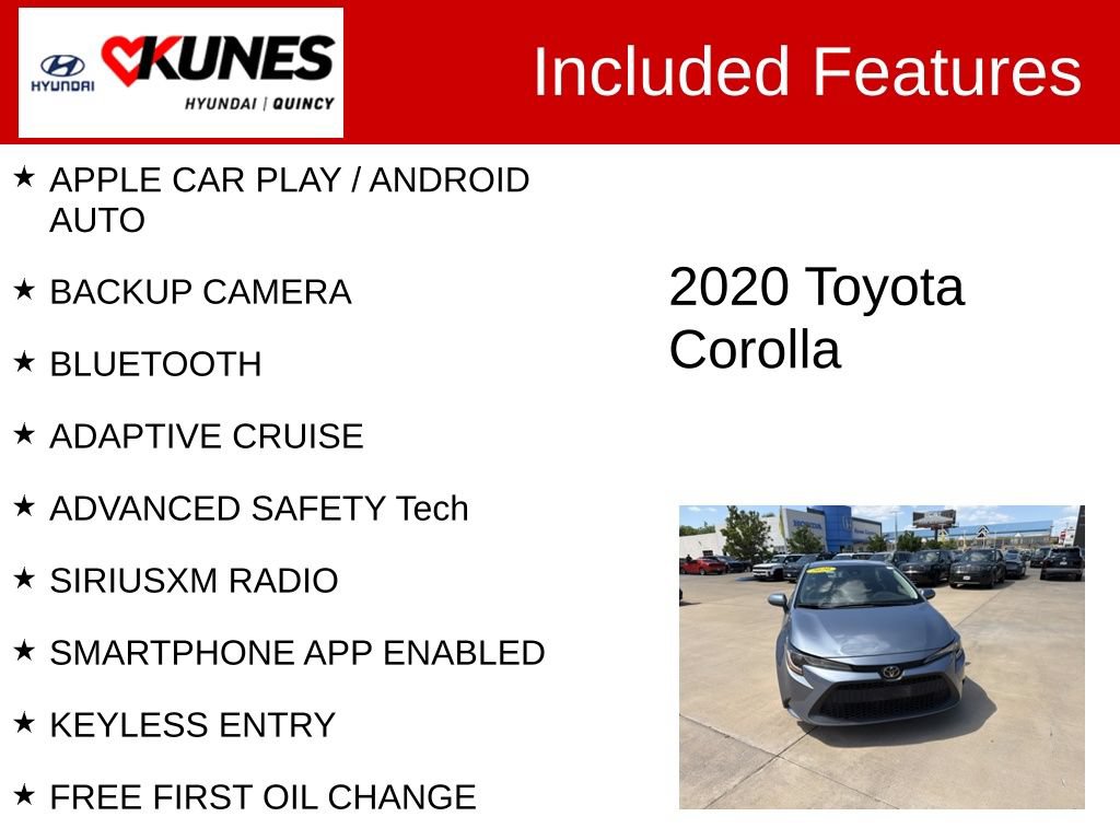 Used 2020 Toyota Corolla LE FWD image 2