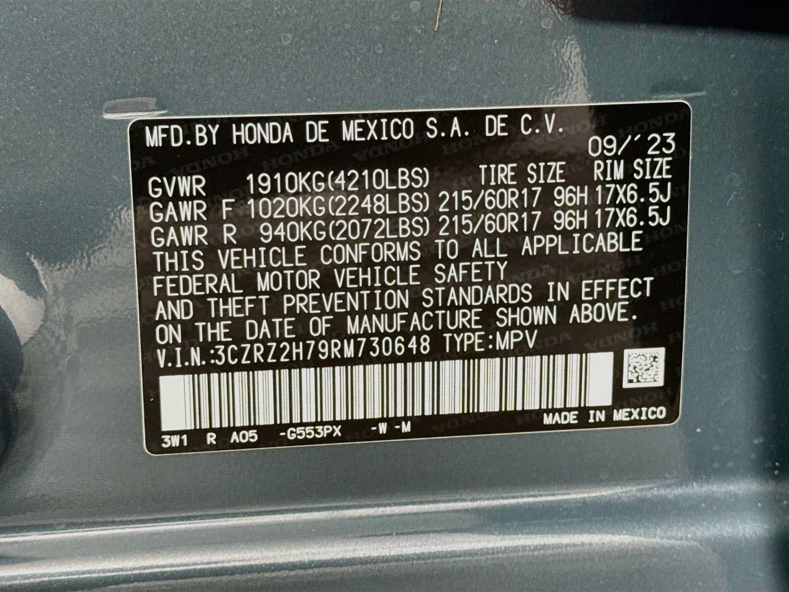 Certified 2024 Honda HR-V EX-L image 30