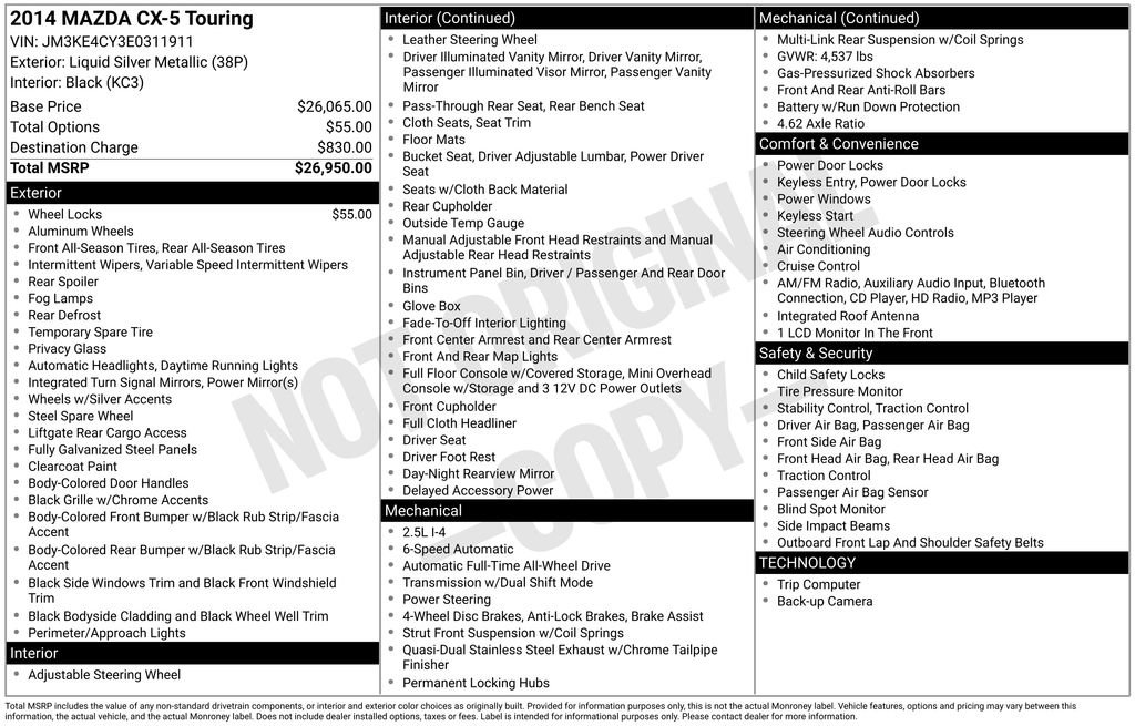 Used 2014 MAZDA CX-5 Touring image 2