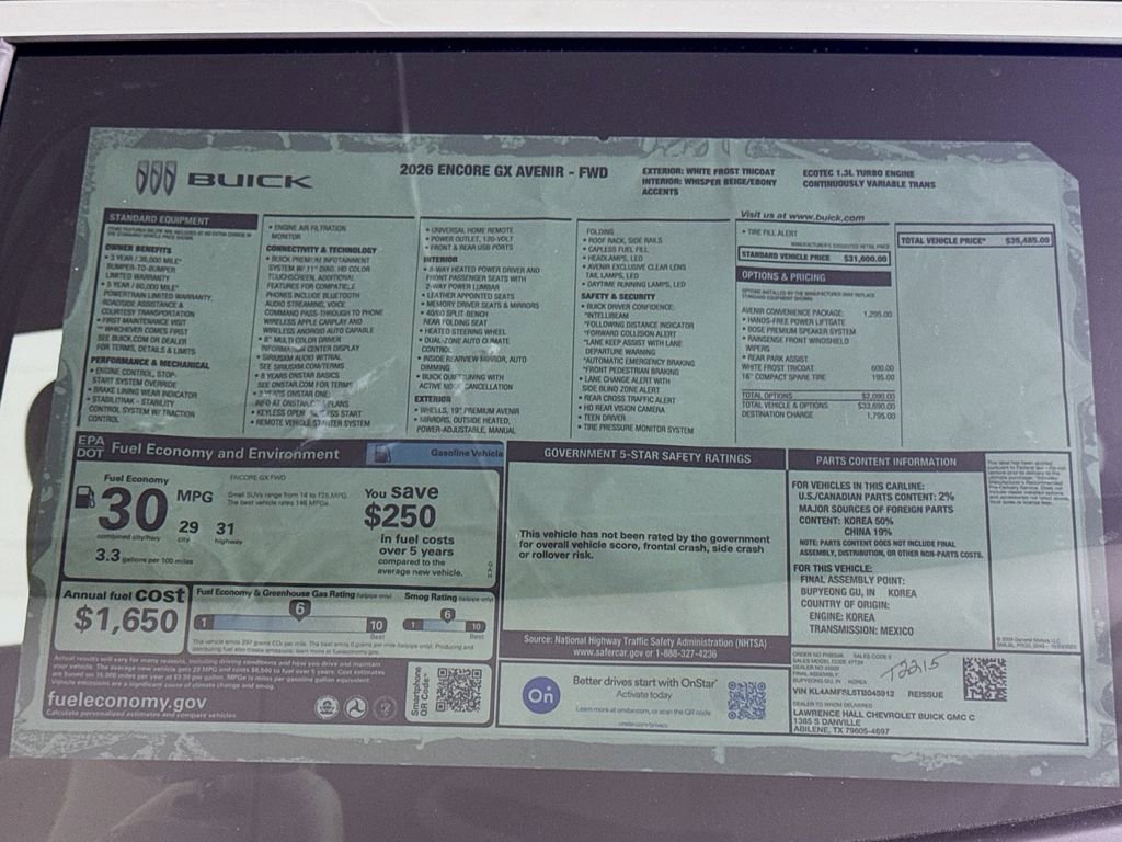 New 2026 Buick Encore GX Avenir w/ Avenir Convenience Package image 19