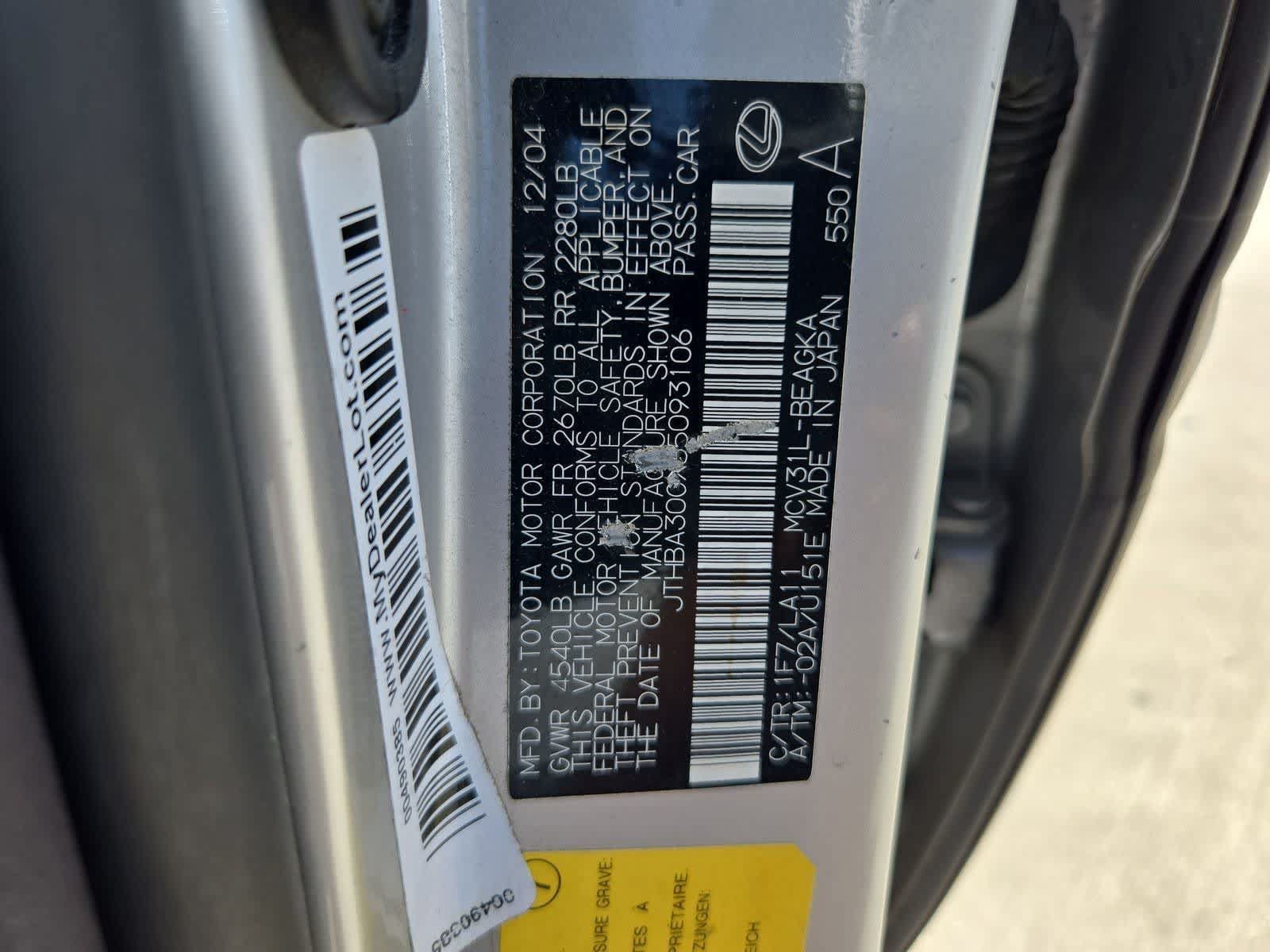 Used 2005 Lexus ES 330 w/ Preferred Accessory Pkg FWD image 31
