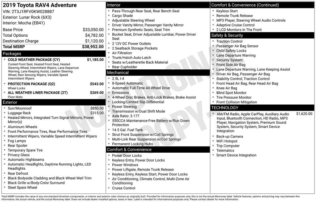 Used 2019 Toyota RAV4 Adventure w/ Cold Weather Package image 27