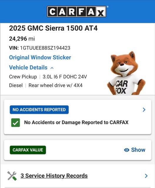 Used 2025 GMC Sierra 1500 AT4 w/ AT4 Preferred Package AWD/4WD image 5