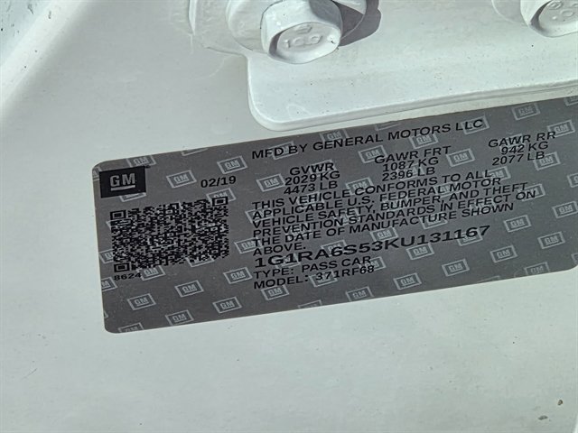 Used 2019 Chevrolet Volt LT w/ Power Convenience Package image 13