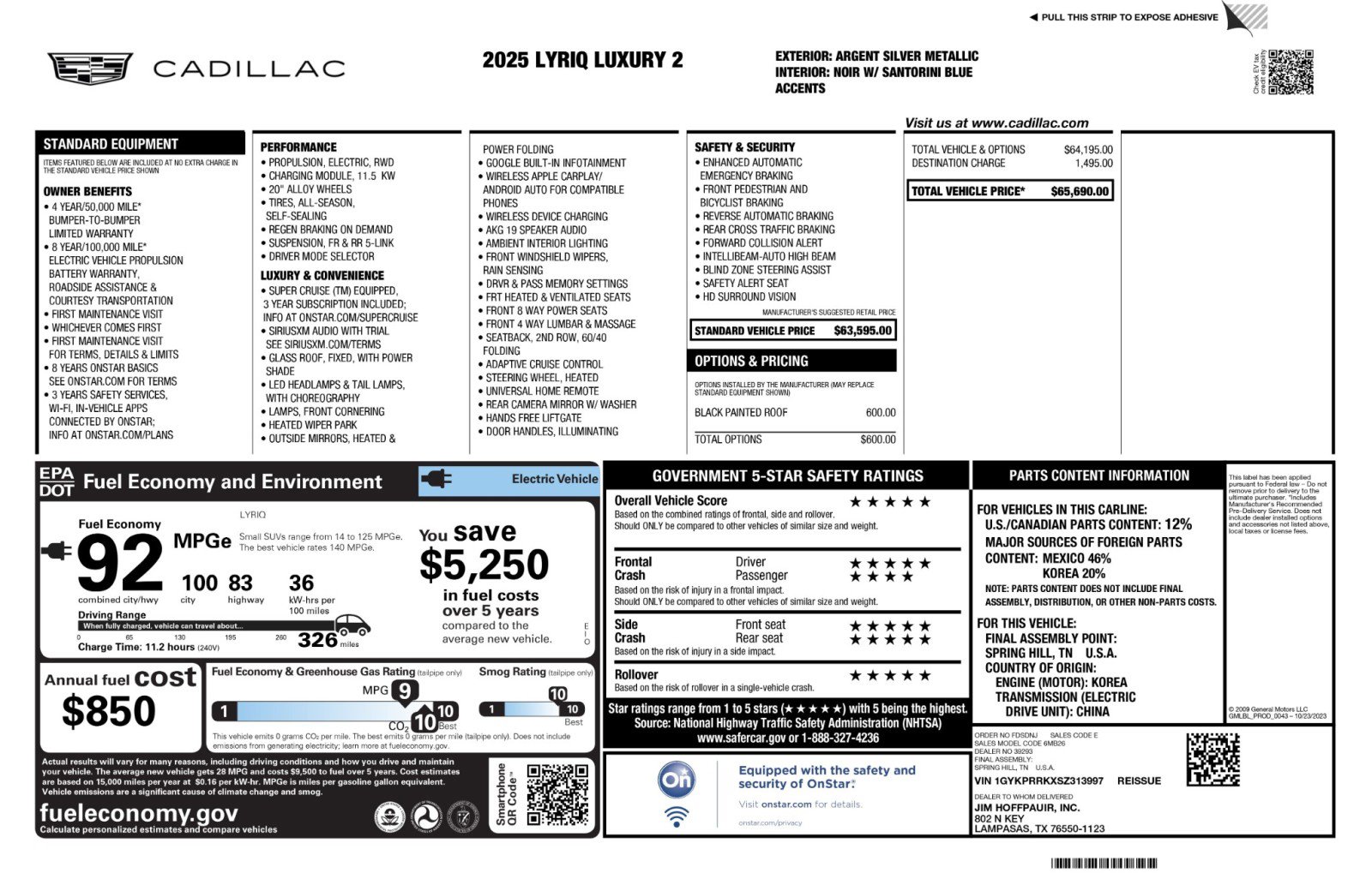 Used 2025 Cadillac Lyriq Luxury image 56