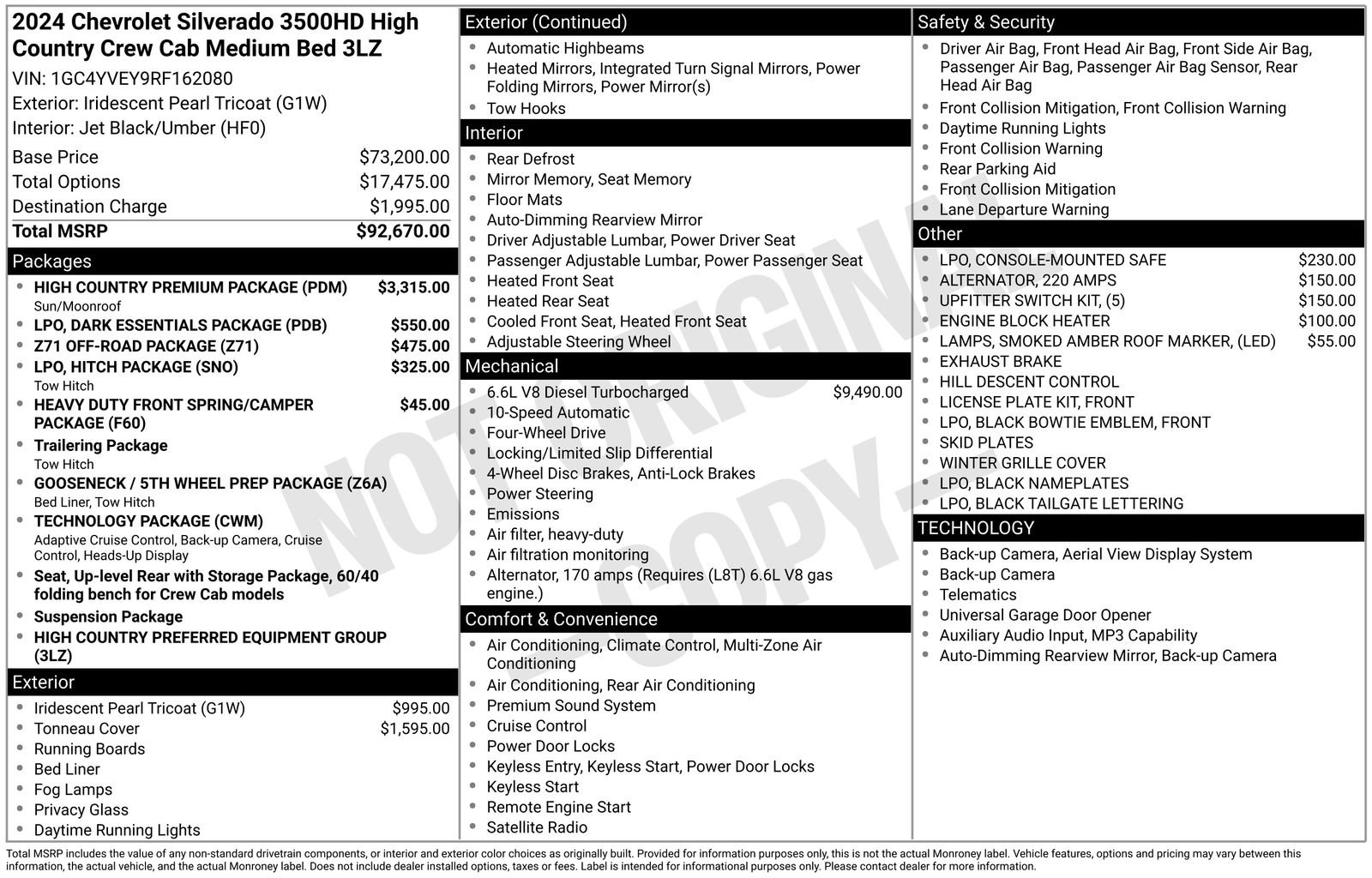 Certified 2024 Chevrolet Silverado 3500 High Country w/ High Country Premium Package AWD/4WD image 36