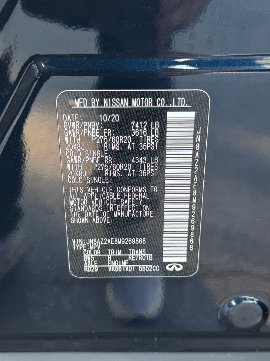 Used 2021 INFINITI QX80 Luxe w/ All-Season Package AWD/4WD image 32