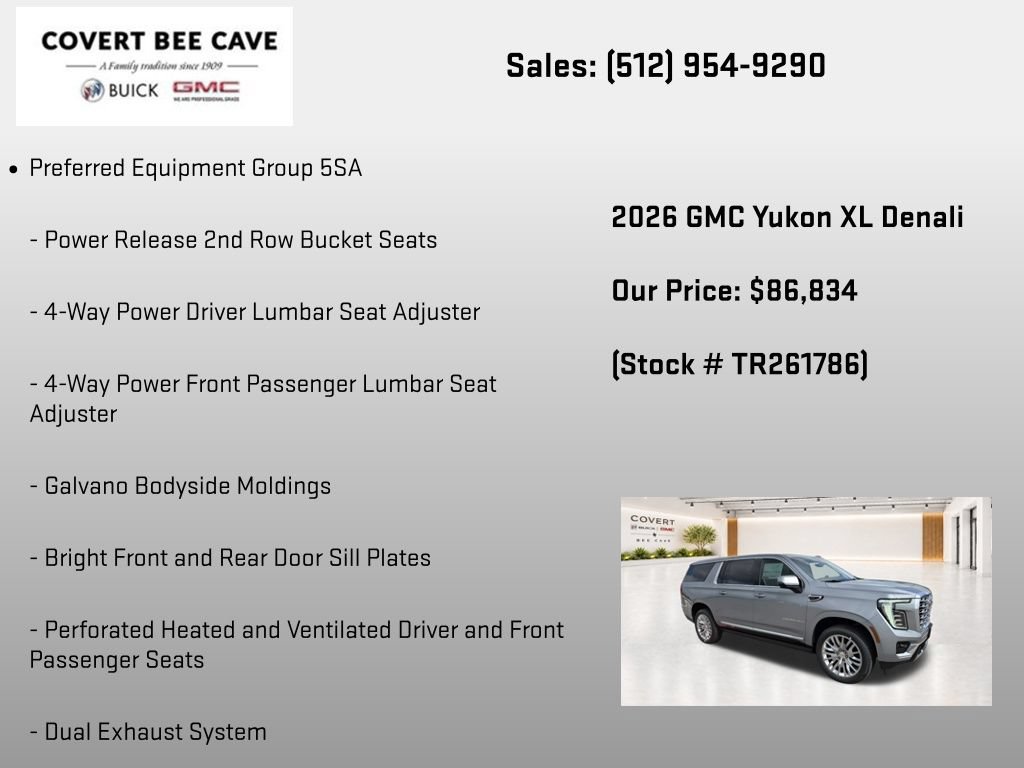 New 2026 GMC Yukon XL Denali w/ Sun & Power Step Package AWD/4WD image 7