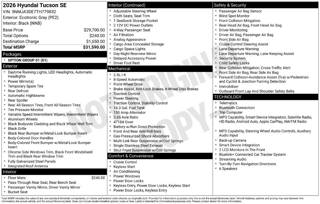 New 2026 Hyundai Tucson SE FWD image 8