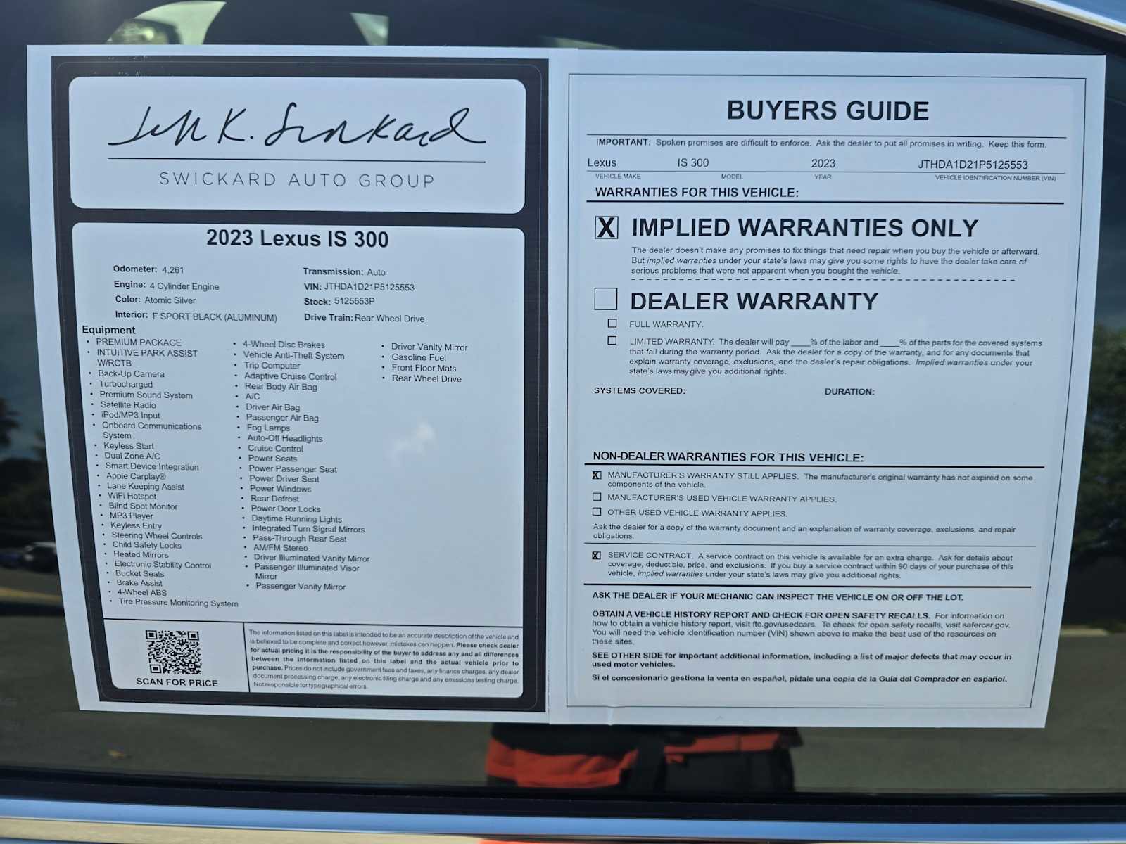 Certified 2023 Lexus IS 300 w/ Premium Package image 18