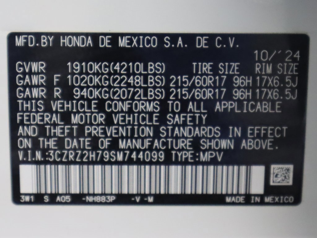 Used 2025 Honda HR-V EX-L image 53