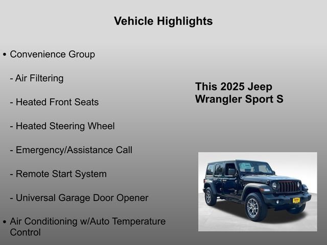 New 2025 Jeep Wrangler Unlimited Sport AWD/4WD image 29