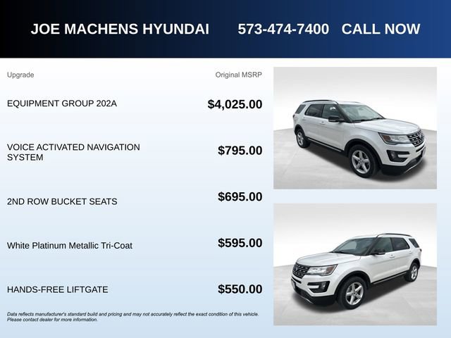 Used 2016 Ford Explorer XLT w/ Equipment Group 202A AWD/4WD image 5
