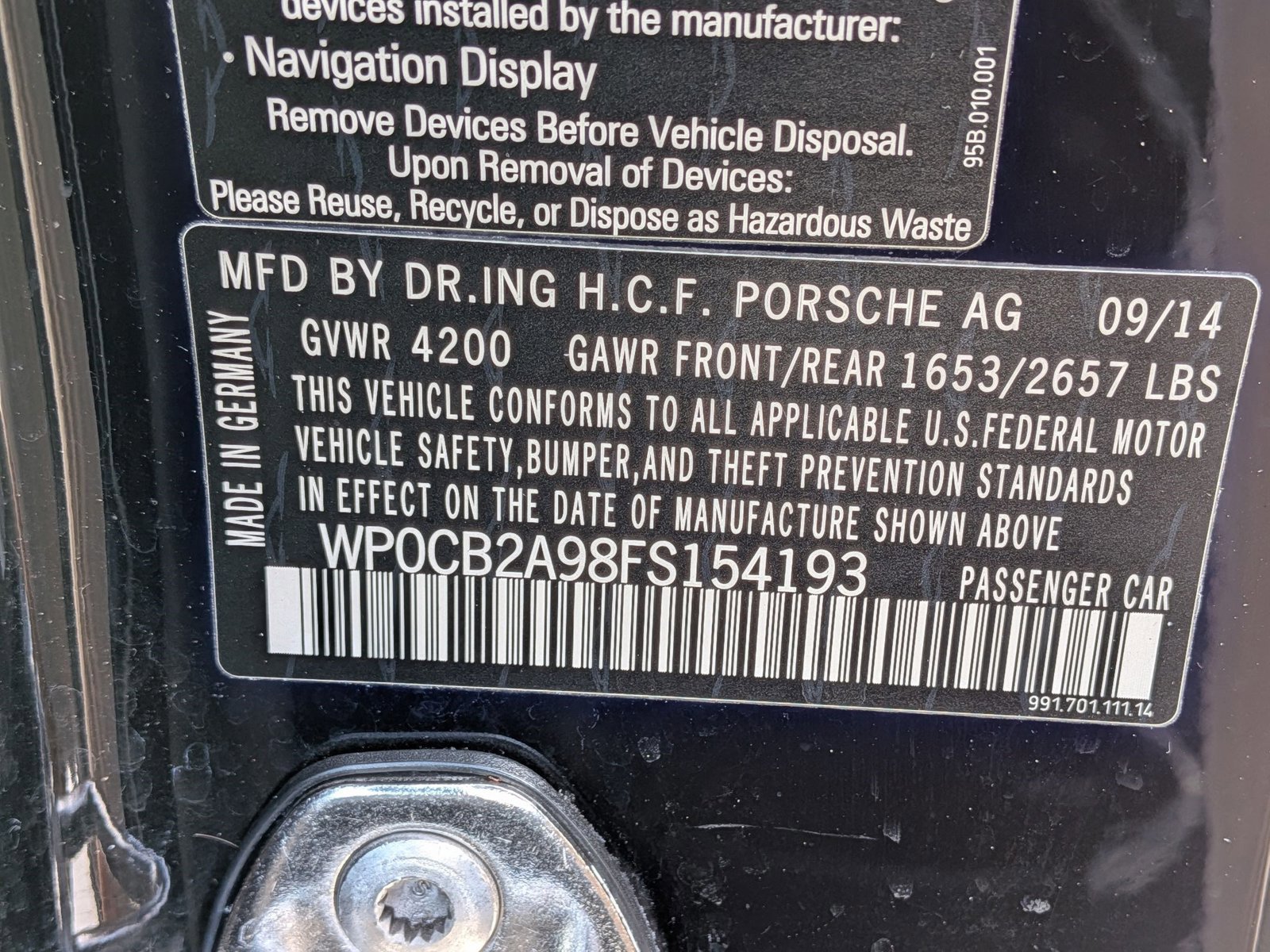 Certified 2015 Porsche 911 Carrera S image 28