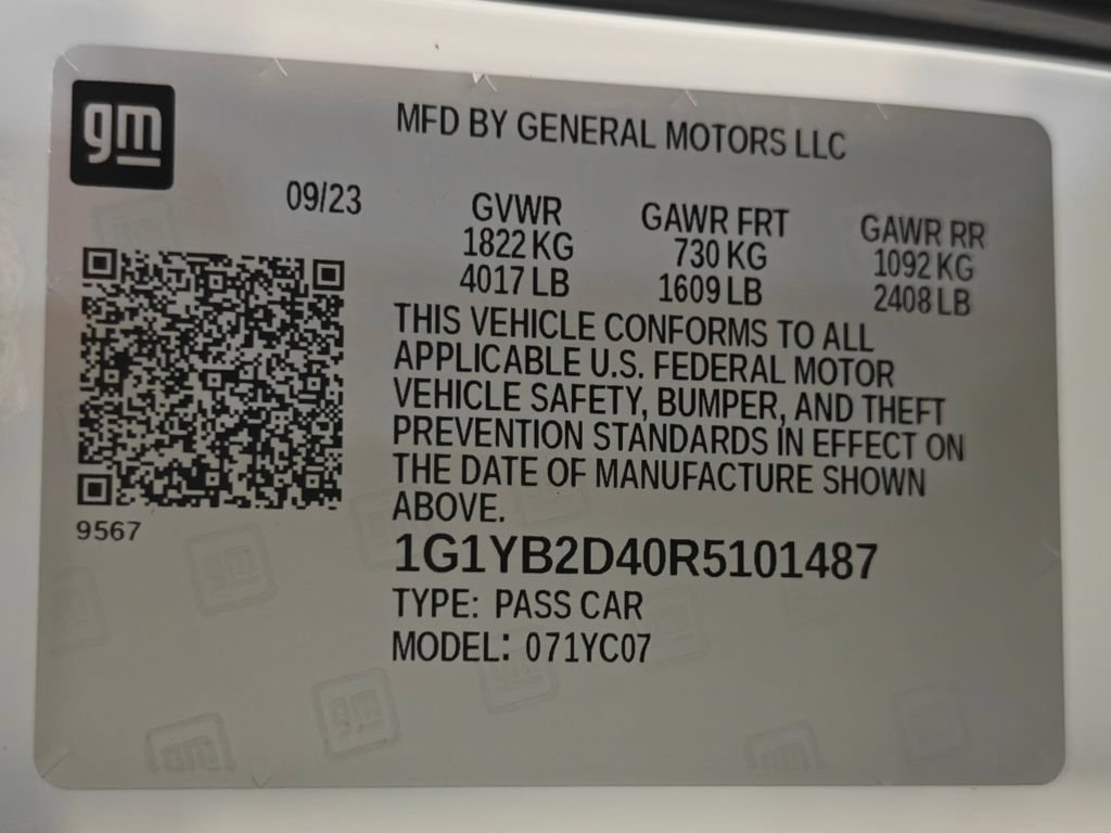 Used 2024 Chevrolet Corvette Stingray Preferred Cpe w/ Battery Protection Package RWD image 79