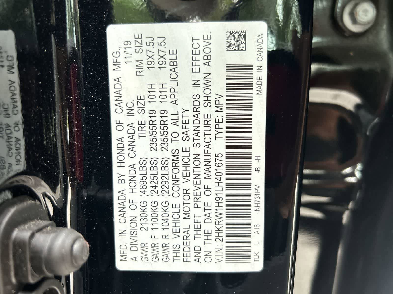 Used 2020 Honda CR-V Touring image 2