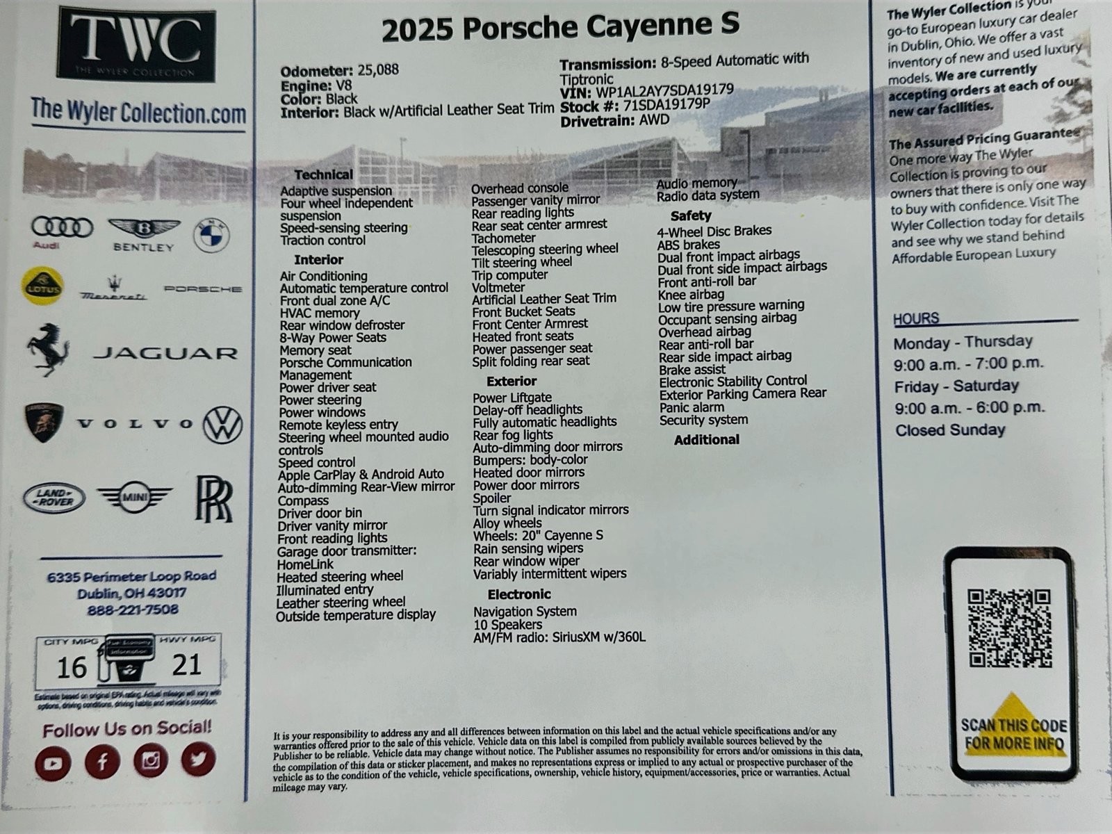Certified 2025 Porsche Cayenne S AWD/4WD image 47