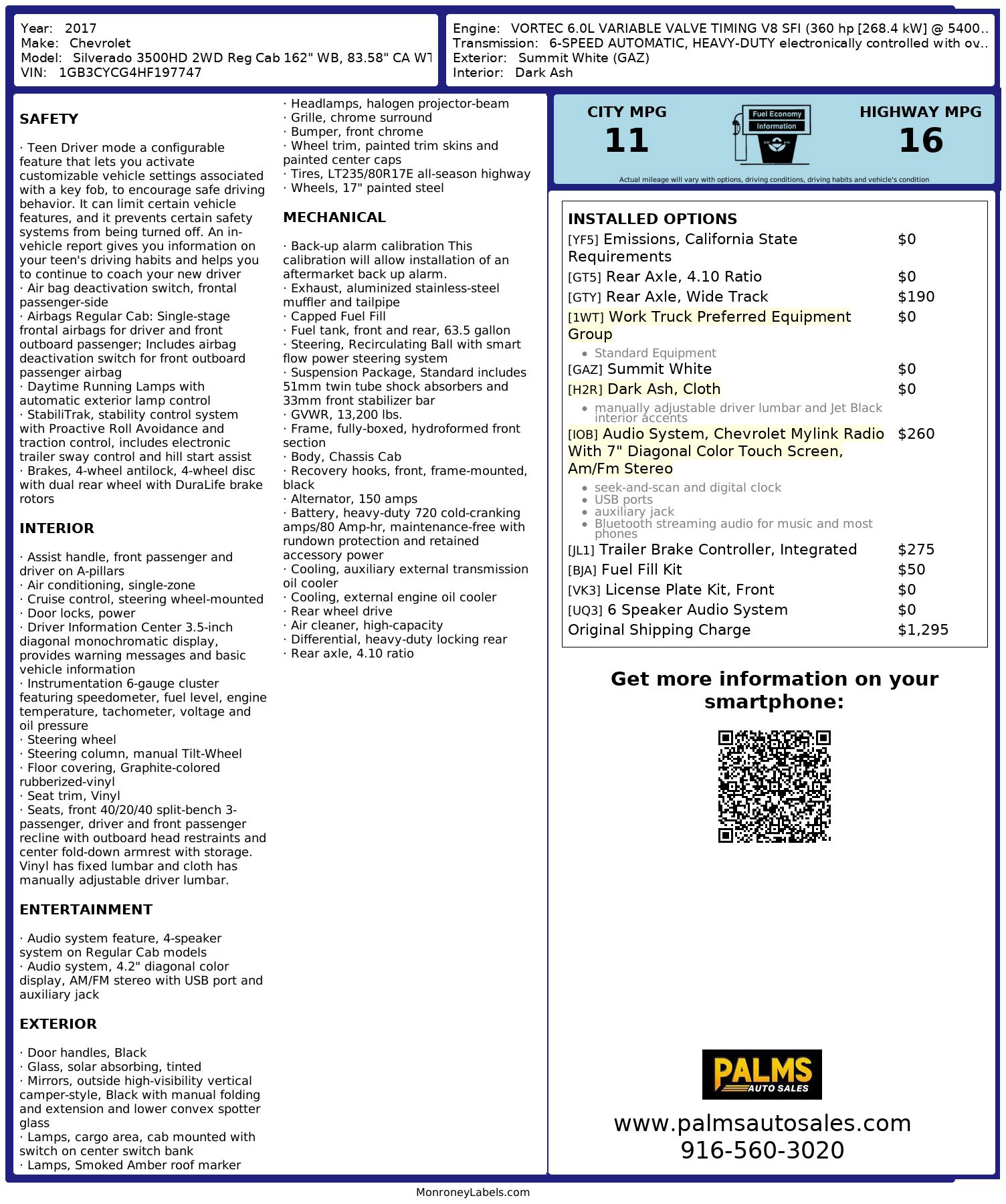 Used 2017 Chevrolet Silverado 3500 W/T image 4