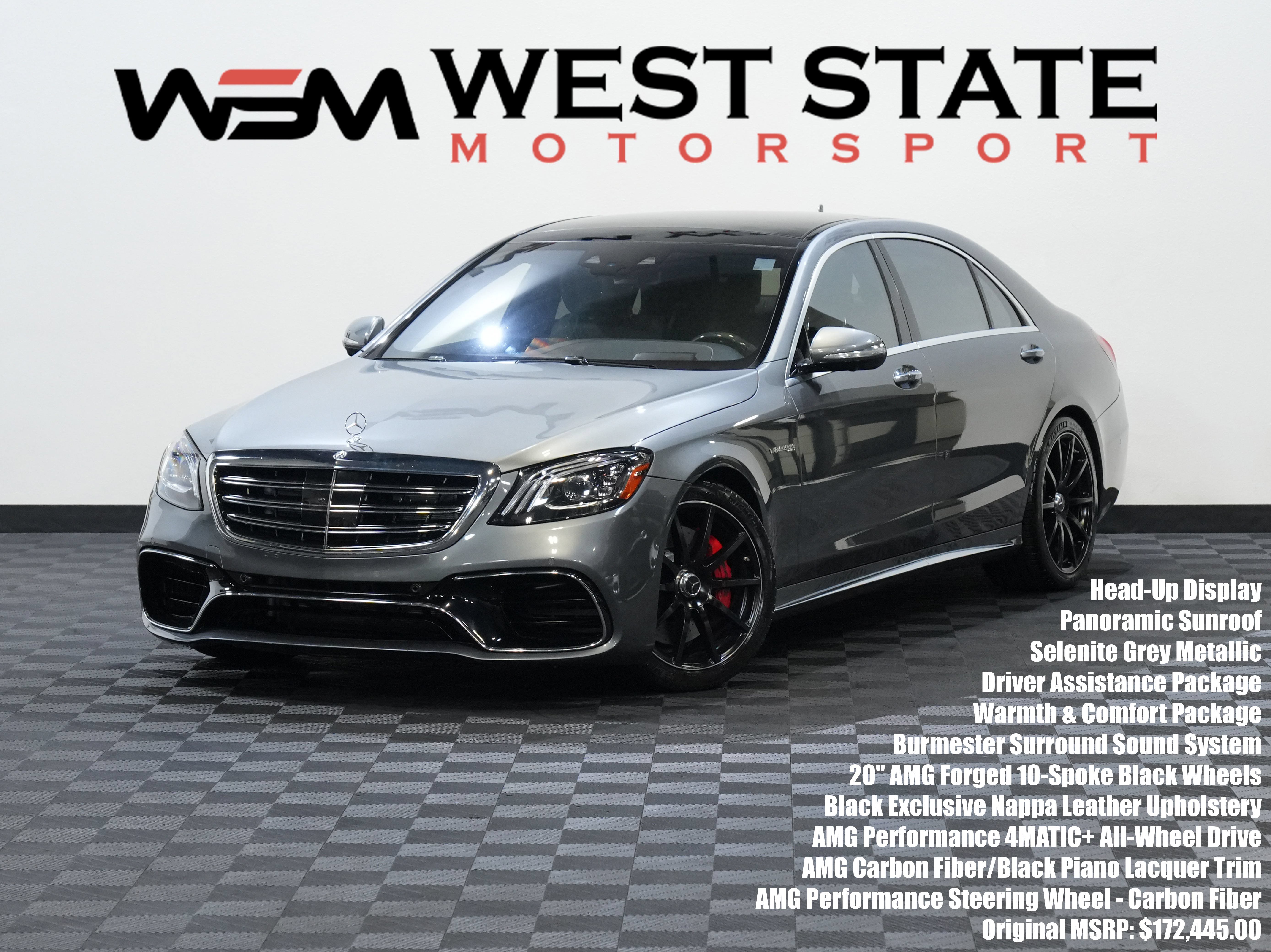 Used 2020 Mercedes-Benz S 63 AMG 4MATIC Sedan image 1