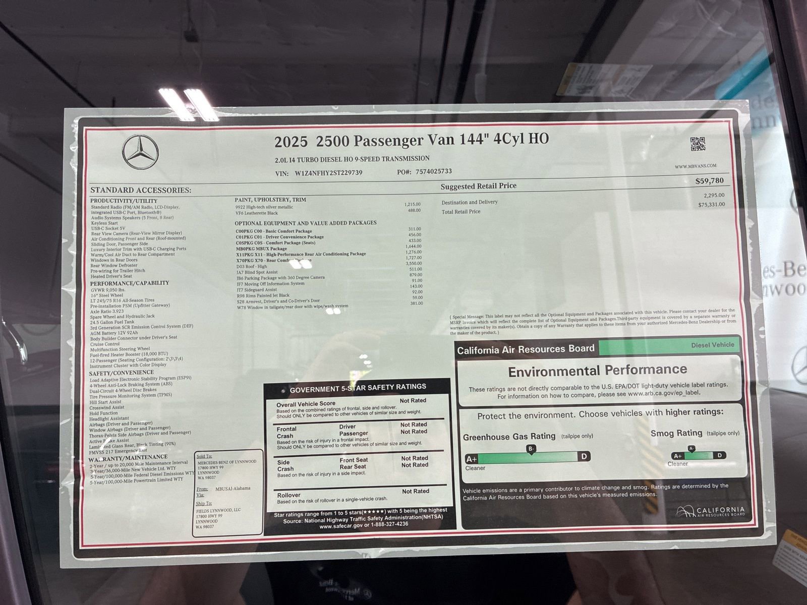 New 2025 Mercedes-Benz Sprinter 2500 image 21