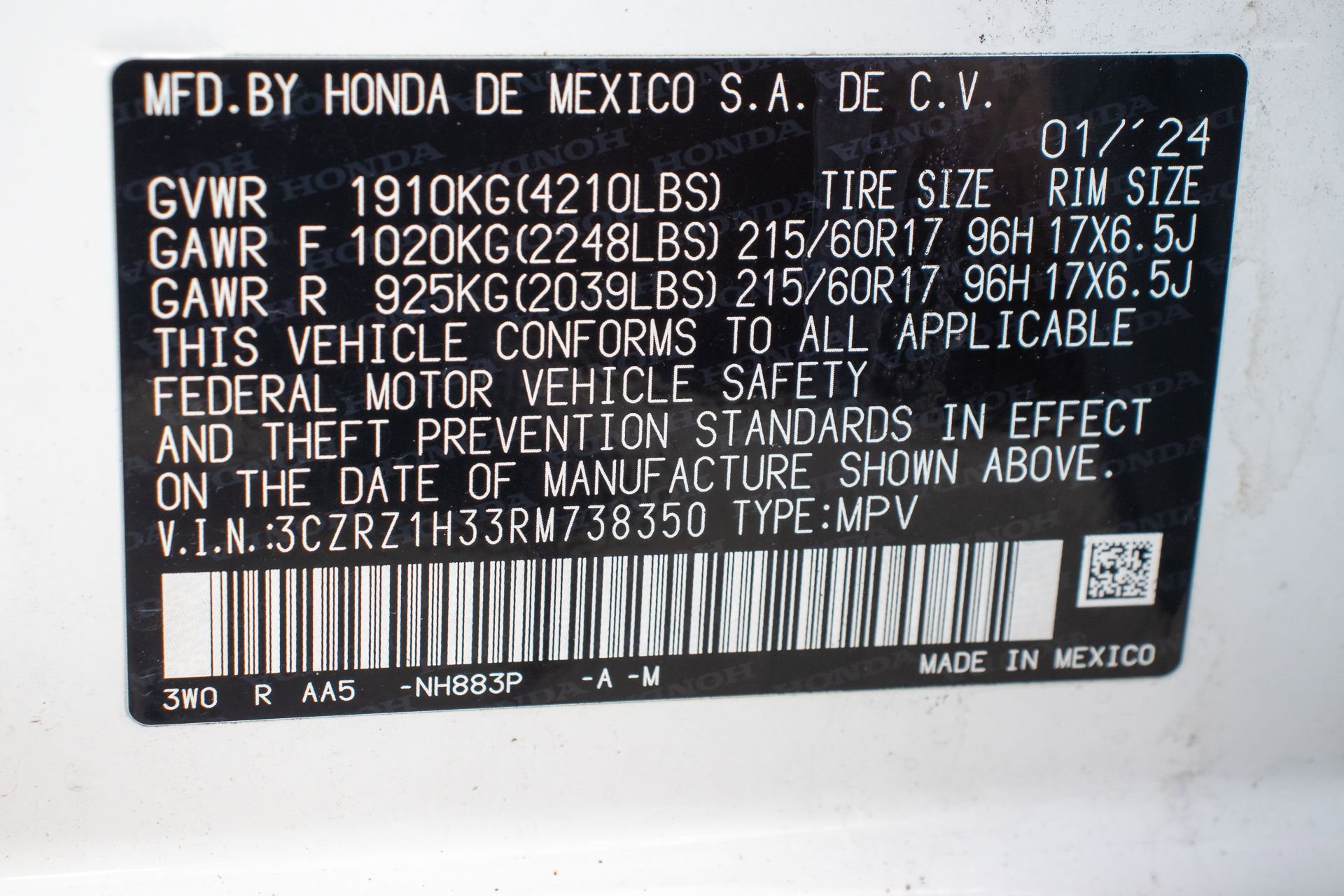 Used 2024 Honda HR-V LX image 34