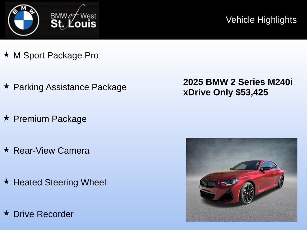 Used 2025 BMW M240i xDrive Coupe w/ Premium Package AWD/4WD image 8