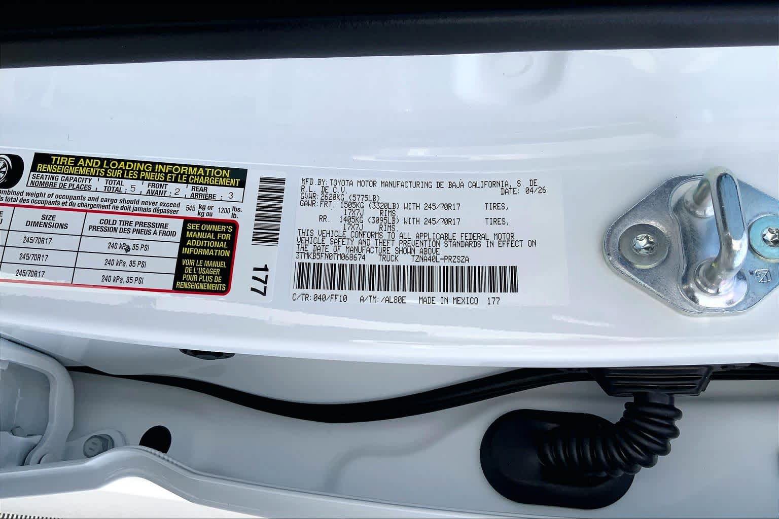 New 2026 Toyota Tacoma SR5 RWD image 21