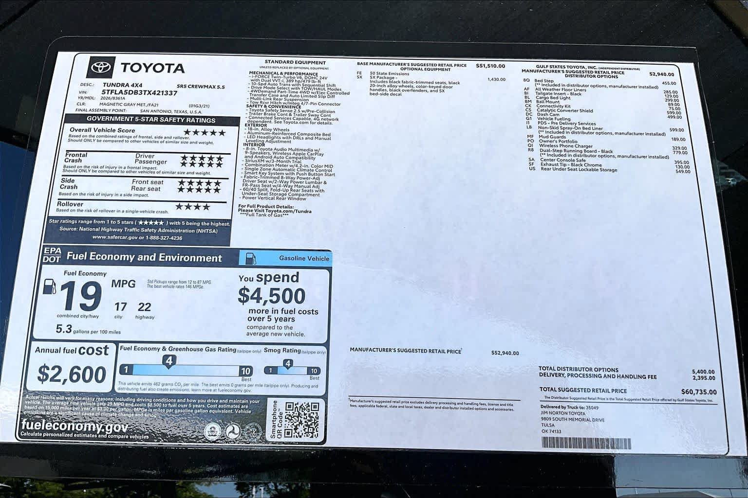 New 2026 Toyota Tundra SR5 AWD/4WD image 19