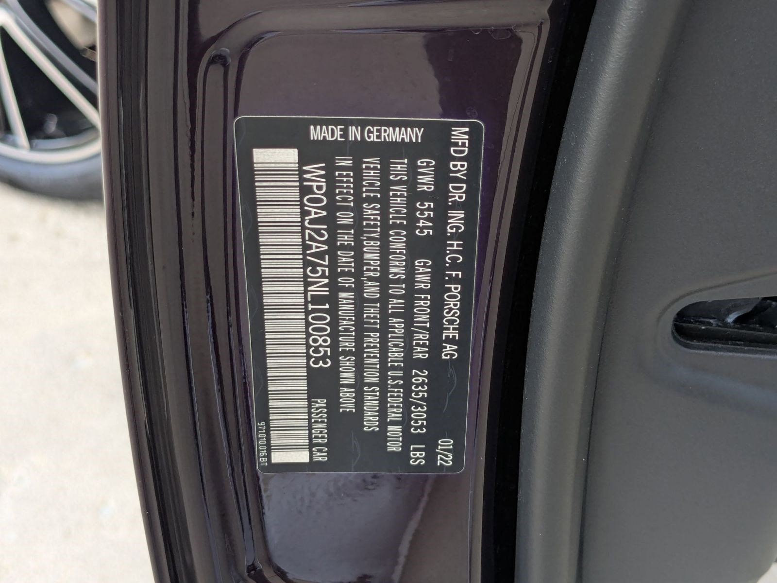 Certified 2022 Porsche Panamera Platinum Edition image 30