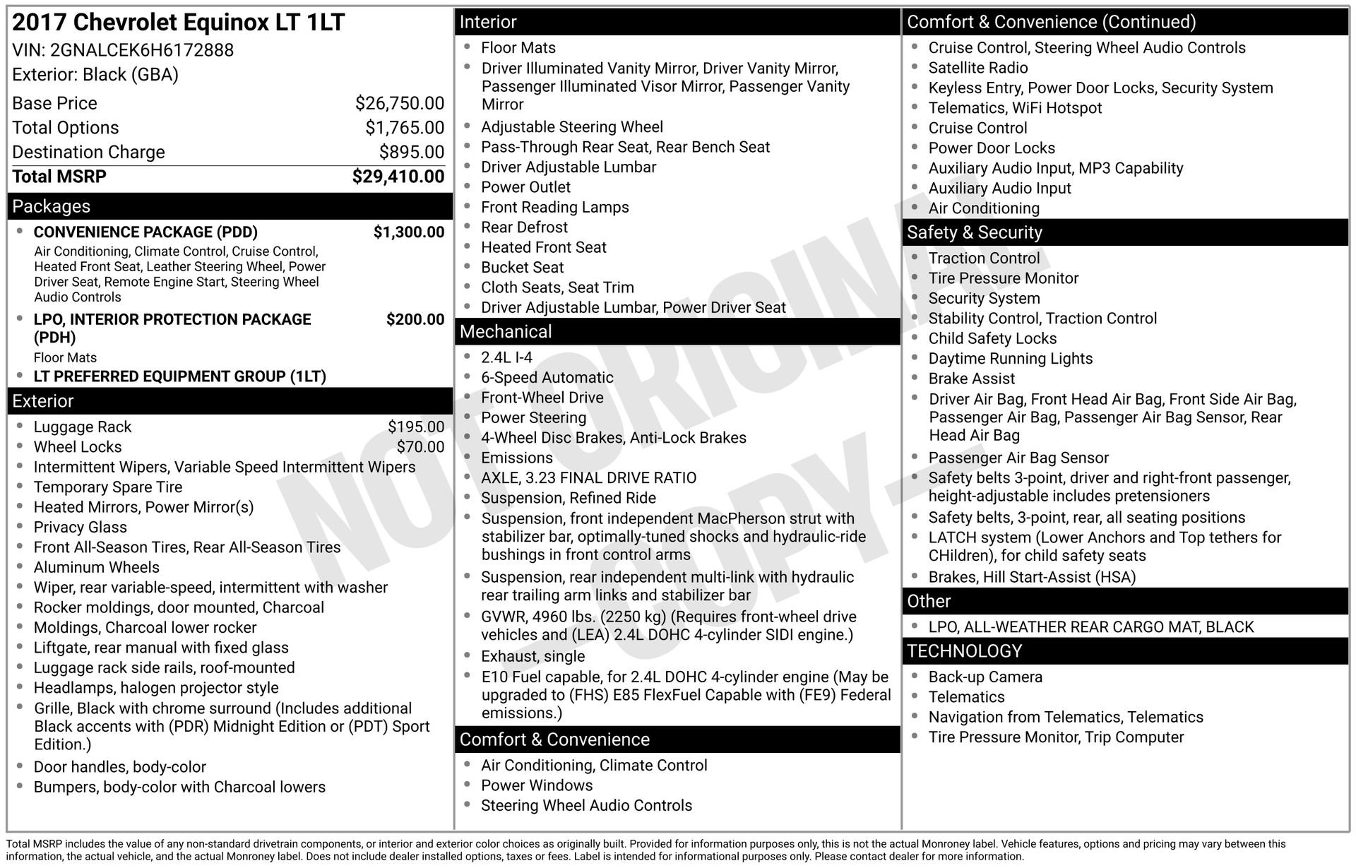 Used 2017 Chevrolet Equinox LT w/ Convenience Package image 4