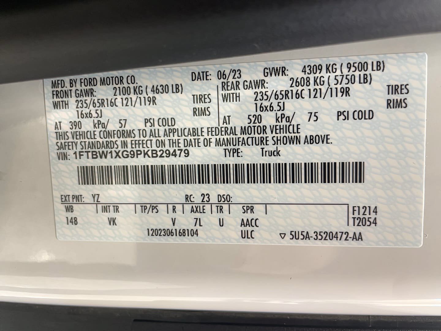 Used 2023 Ford Transit 350 148 High Roof w/ Load Area Protection Package RWD image 12